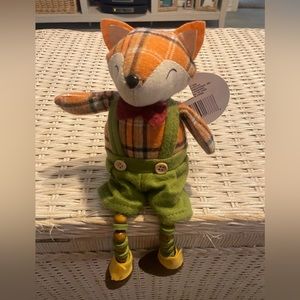 Button Leg Plaid Stuffed Fox Animals